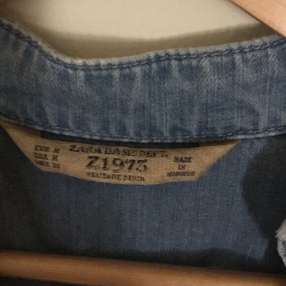 Zara Z1975 Women's Blue Denim Jumpsuit - Picture 7 of 7